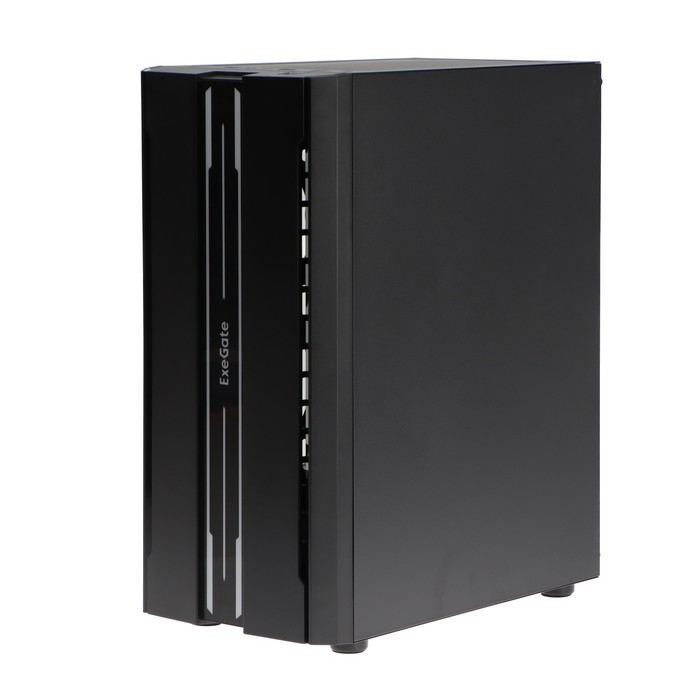 Корпус ExeGate Miditower EVO-5020, без БП, ATX, 2хUSB 2.0, 1хUSB 3.0, подсветка, чёрный - фото 51307456