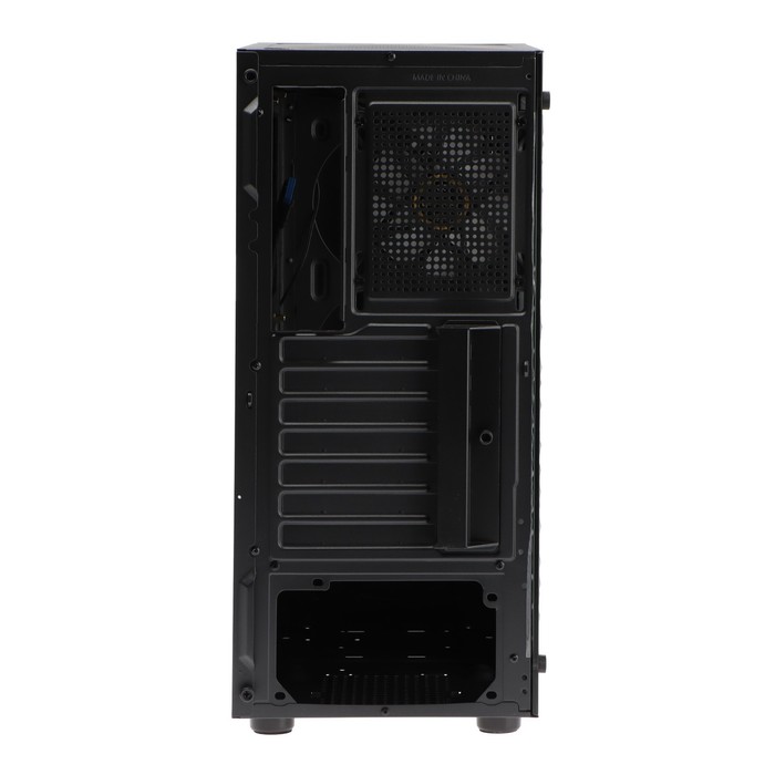 Корпус ExeGate Miditower EVO-5020, без БП, ATX, 2хUSB 2.0, 1хUSB 3.0, подсветка, чёрный - фото 51307459