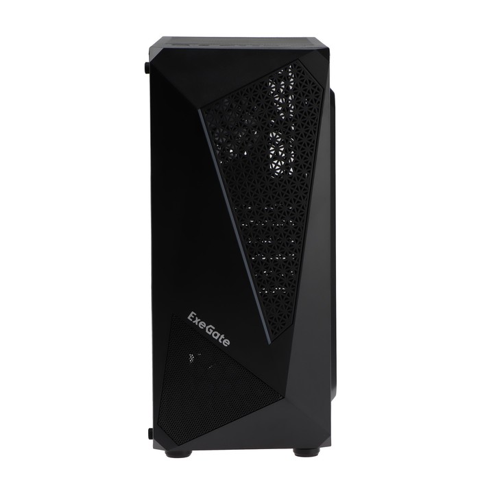 Корпус ExeGate Miditower EVO-8225, без БП, ATX, 2хUSB 2.0, 1хUSB 3.0, подсветка, чёрный - фото 51307464