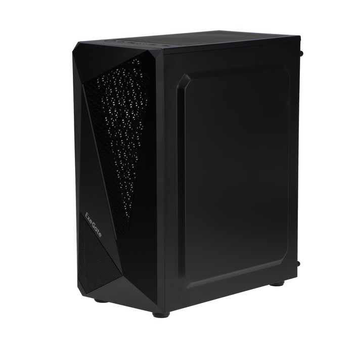 Корпус ExeGate Miditower EVO-8225, без БП, ATX, 2хUSB 2.0, 1хUSB 3.0, подсветка, чёрный - фото 51307465