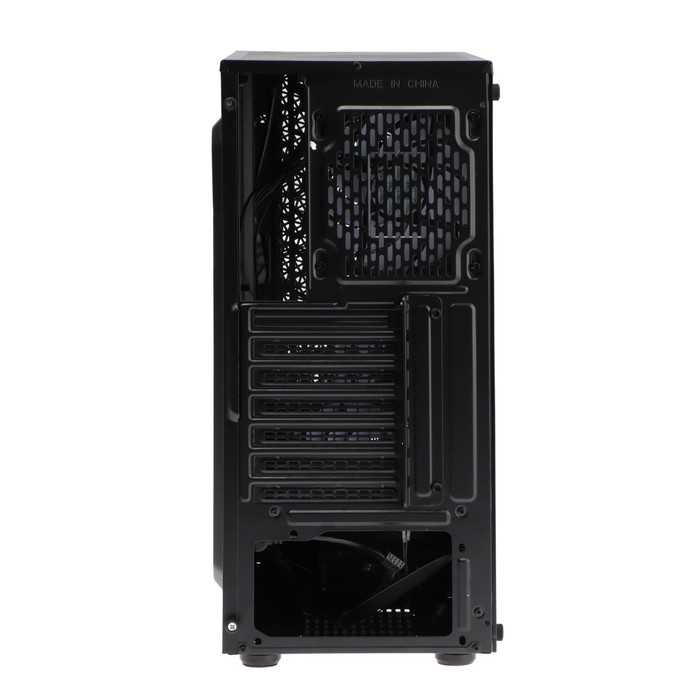 Корпус ExeGate Miditower EVO-8225, без БП, ATX, 2хUSB 2.0, 1хUSB 3.0, подсветка, чёрный - фото 51307468