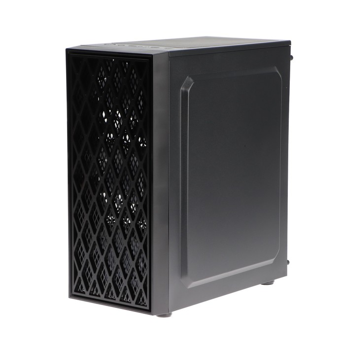 Корпус ExeGate Miditower EVO-8243, без БП, ATX, 2хUSB 2.0, 1хUSB 3.0, подсветка, чёрный - фото 51316060