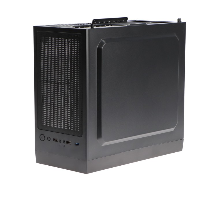 Корпус ExeGate Miditower EVO-8243, без БП, ATX, 2хUSB 2.0, 1хUSB 3.0, подсветка, чёрный - фото 51316061