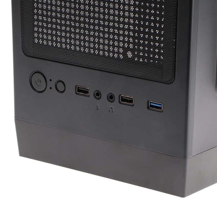 Корпус ExeGate Miditower EVO-8243, без БП, ATX, 2хUSB 2.0, 1хUSB 3.0, подсветка, чёрный - фото 51316062