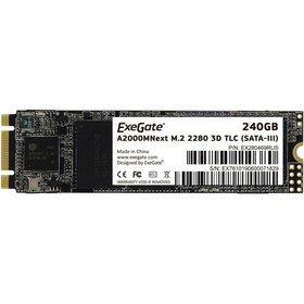 Накопитель SSD ExeGate Next A2000TS240, SATA III, 240 Гб, TLC, М2 9436338