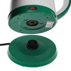 Чайник электрический МАТРЁНА MA-120, металл, 1.8 л, 1500 Вт, бело-зелёный с рисунком "Шишки" - Фото 7