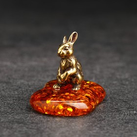 Сувенир "Пушистый Кролик", латунь, 2,3х1,1х1,4 см