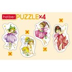 Пазл фигурный «Цветочные феи», 4 картинки в 1 коробке, 5-6-7-8 элементов - фото 26103787