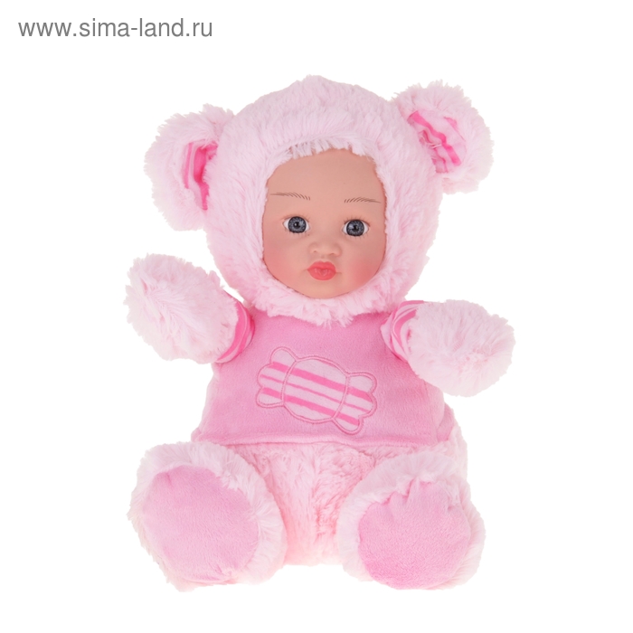 Мягкая игрушка «Кукла костюм мишка» розовый - Фото 1