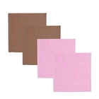 Набор полотенец в корзинке "Collorista" Chocolate-pink 30х30шт - 4 шт, хлопок - Фото 2