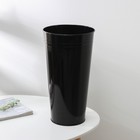 Вазон без ручек, 9 л, h=39 см, нержавеющая сталь, чёрный - Фото 3