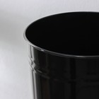 Вазон без ручек, 9 л, h=39 см, нержавеющая сталь, чёрный - Фото 4