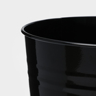Вазон без ручек, 7 л, h=29 см, нержавеющая сталь, чёрный - Фото 3