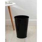 Вазон без ручек, 7 л, h=29 см, нержавеющая сталь, чёрный - Фото 6