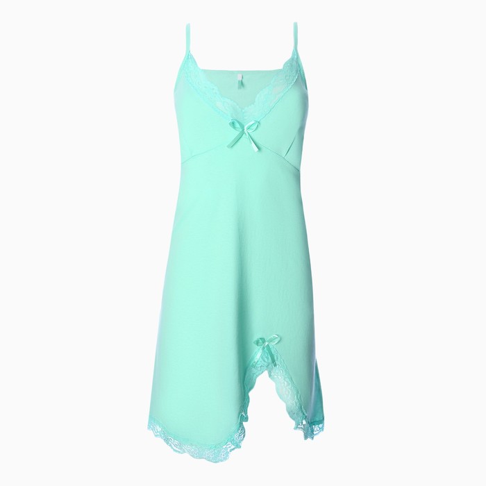 Ночная сорочка женская «Двойной ажур», цвет ментол, размер 52