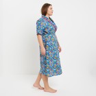 Халат женский «Запашной», цвет зелёный/синий МИКС, размер 52 - фото 51081709