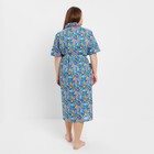 Халат женский «Запашной», цвет зелёный/синий МИКС, размер 52 - фото 51081710