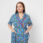 Халат женский «Запашной», цвет зелёный/синий МИКС, размер 52 - фото 51081711