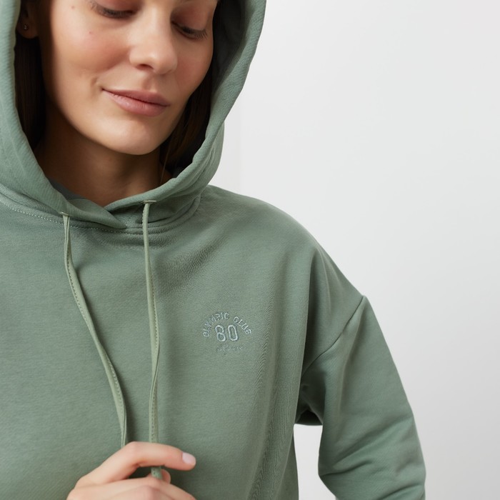 Костюм женский (толстовка/брюки), цвет зелёный, размер 46 59315