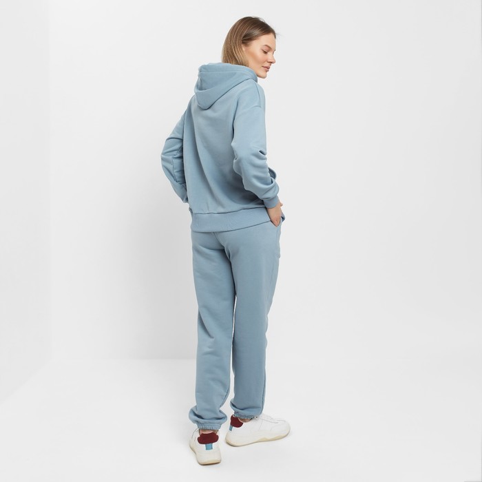Костюм женский (толстовка/брюки), цвет серый, размер 46 59318