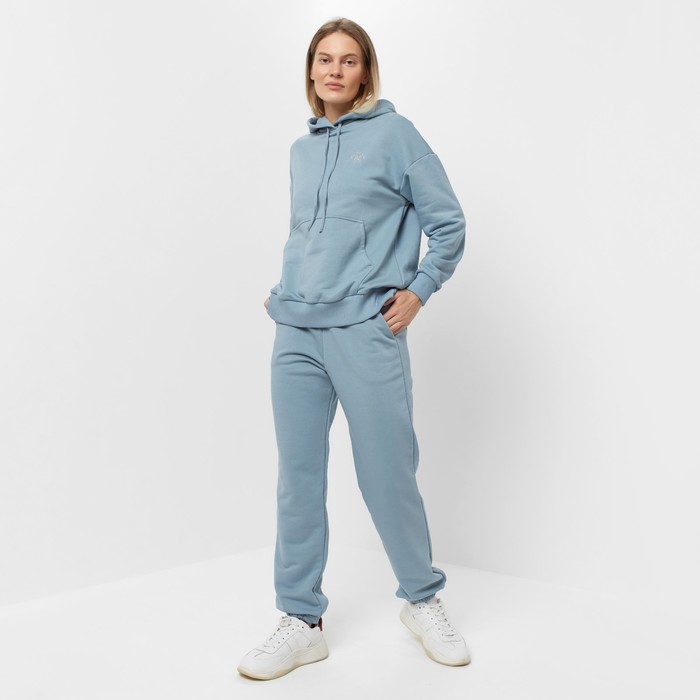 Костюм женский (толстовка/брюки), цвет серый, размер 48 59319
