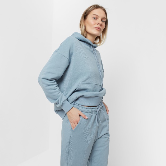 Костюм женский (толстовка/брюки), цвет серый, размер 48 59319