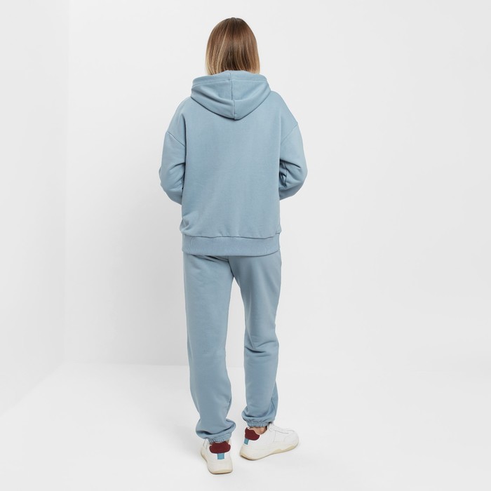 Костюм женский (толстовка/брюки), цвет серый, размер 48 59319