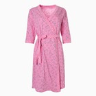 Комплект женский (сорочка/халат) для беременных, цвет розовый, размер 46 - Фото 6