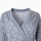 Комплект женский (сорочка/халат) для беременных, цвет серый, размер 52 - Фото 7