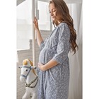 Комплект женский (сорочка/халат) для беременных, цвет серый, размер 52 - Фото 9