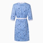 Комплект женский (сорочка/халат) для беременных, цвет голубой, размер 50 - Фото 8