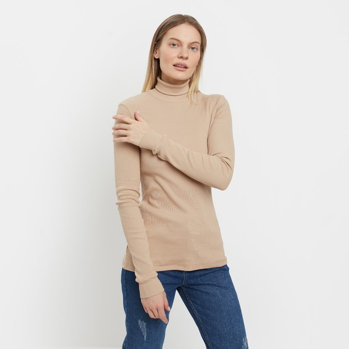 Водолазка женская, цвет бежевый, размер 46 59321