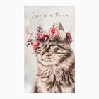 Набор подарочный Этель Flower cat: полотенце 40х73 см, лопатка - Фото 3