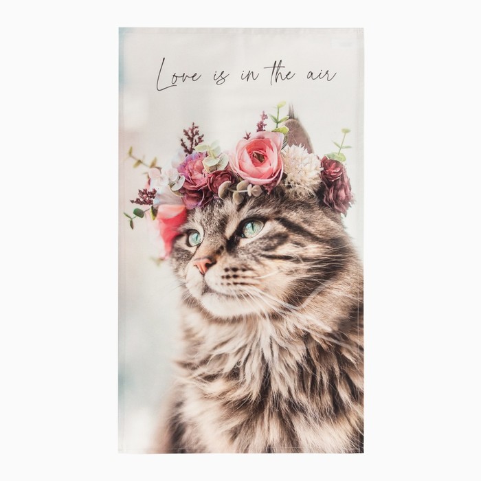 Набор подарочный Этель Flower cat: полотенце 40х73 см, лопатка - фото 1884063265