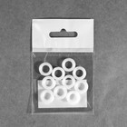 Кольцо для карниза, d = 8/14 мм, цвет белый (комплект 10 шт) - фото 39804251