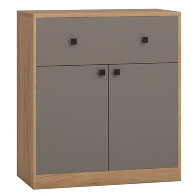 Тумба «Денвер», 2 двери, 1 ящик, 782×374×872 мм, цвет дуб крафт золотой/графит серый