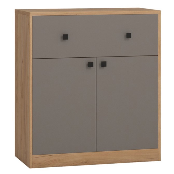Тумба «Денвер», 2 двери, 1 ящик, 782×374×872 мм, цвет дуб крафт золотой/графит серый - Фото 1