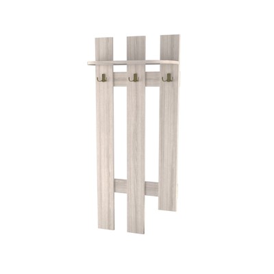 Вешалка с крючками «Мила», 602×256×1348 мм, цвет ясень шимо светлый