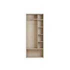 Шкаф 2-х дверный с ящиками «Далиан», 852 × 434 × 2164 мм, цвет дуб сонома / сroko braun - Фото 2