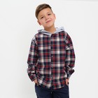 Рубашка для мальчика с капюшоном KAFTAN, р. 32 (110-116 см) - фото 321374080