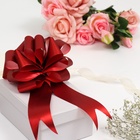 Подарочный бант - шар №4.5, красный, для упаковки подарков - Фото 4