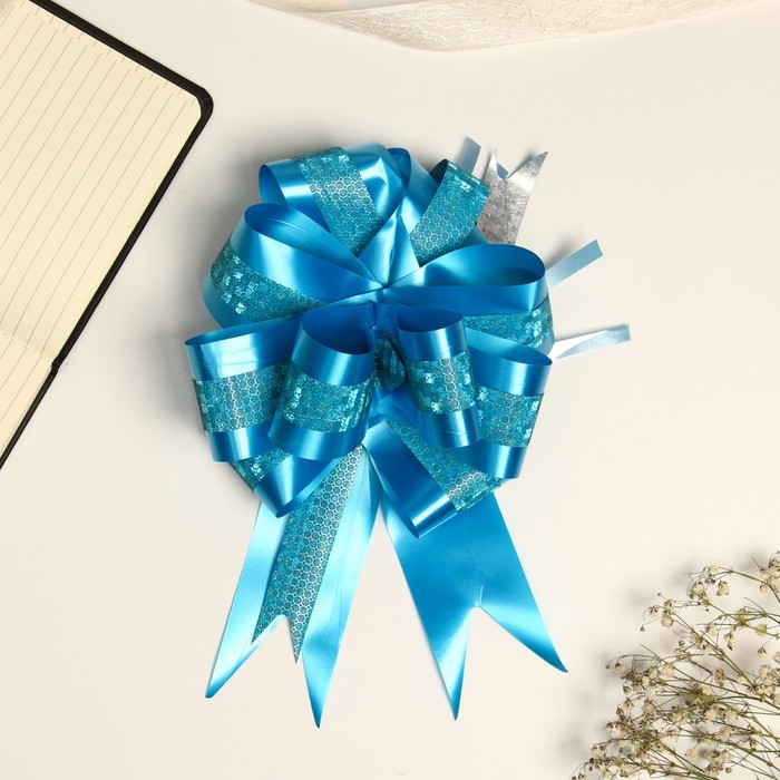 Бант - шар №5, лазурный глянцевый - Фото 1