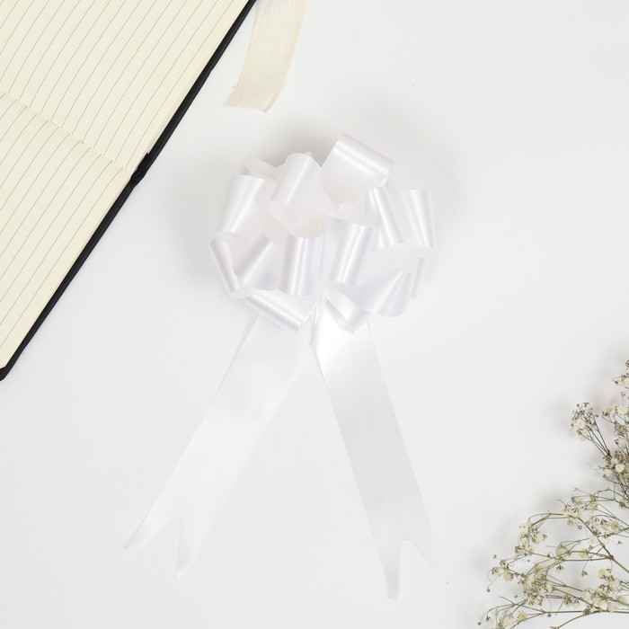 Бант - шар №3 простой белый - Фото 1