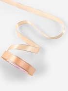 Лента атласная, с серебряным люрексом, 15 мм, 23±1 м, светло-бежевая №007 - Фото 3