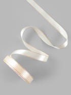 Лента атласная, с золотым люрексом, 15 мм, 23±1 м, светло-бежевая №008 - Фото 3