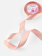 Лента атласная, с серебряным люрексом, 25 мм, 23±1 м, светло-розовая №107 - Фото 2