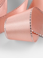 Лента атласная, с серебряным люрексом, 25 мм, 23±1 м, светло-розовая №107 - Фото 4