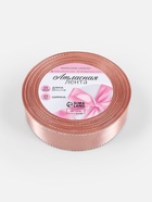 Лента атласная, с серебряным люрексом, 25 мм, 23±1 м, светло-розовая №107 - Фото 5
