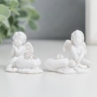 Фигурка полистоун «Белоснежный ангелочек с шариком из страз в сердце», 3.5×3×3.5 см, МИКС - Фото 2