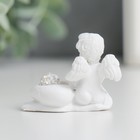 Сувенир полистоун "Белоснежный ангелочек с шариком из страз в сердце" МИКС 3,5х3х3,5 см - Фото 5